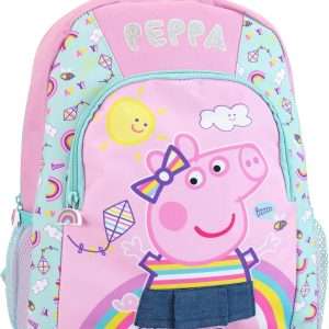 Peppa Pig Backpack - Girls Rainbow Backpack - Girls Backpack - Girls Kindergarten Backpack - Pink One Size - 1