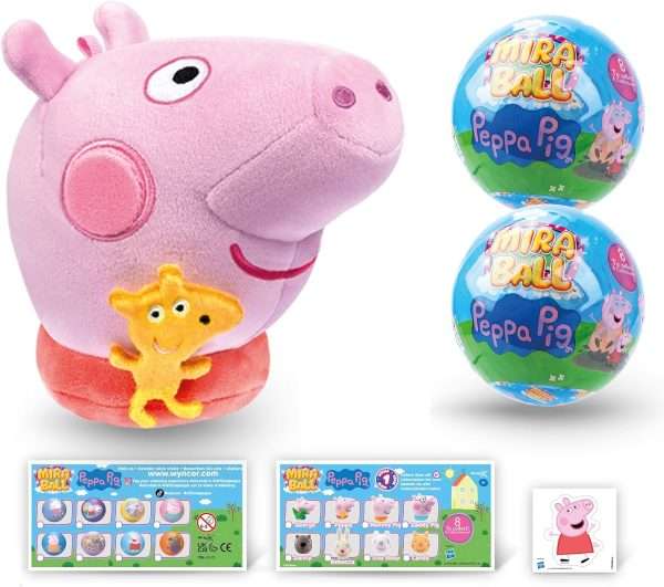 Peppa Pig, Blind Box Surprise Plushies - Mystery Action Figures Toy, Cute Stuffed Animal - Great for Gifts & Party Favors, Aged 3+ (1-Pack) - 1