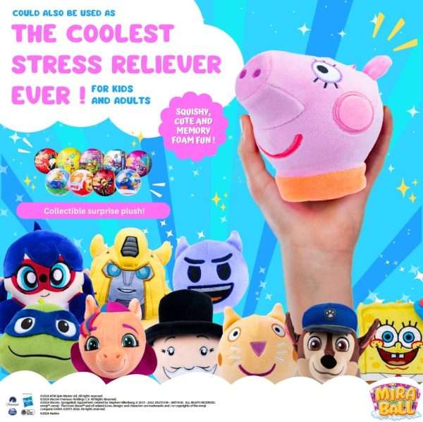 Peppa Pig, Blind Box Surprise Plushies - Mystery Action Figures Toy, Cute Stuffed Animal - Great for Gifts & Party Favors, Aged 3+ (1-Pack) - 5