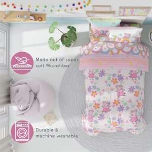 Franco Peppa Pig Kids Bedding Super Soft Comforter and Sheet Set with Sham, 5 Piece Twin Size, (Officially Licensed Product) - 5