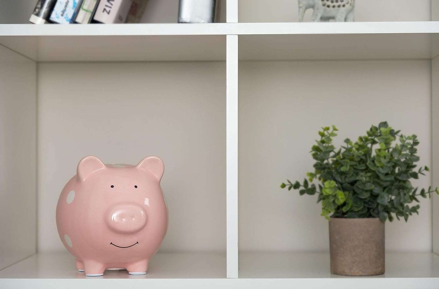 Pearhead Ceramic Piggy Bank, Baby Girl Nursery Décor, Money Bank For Kids, Baby Keepsake, Gift For New And Expecting Parents, Pink Polka Dots - 3