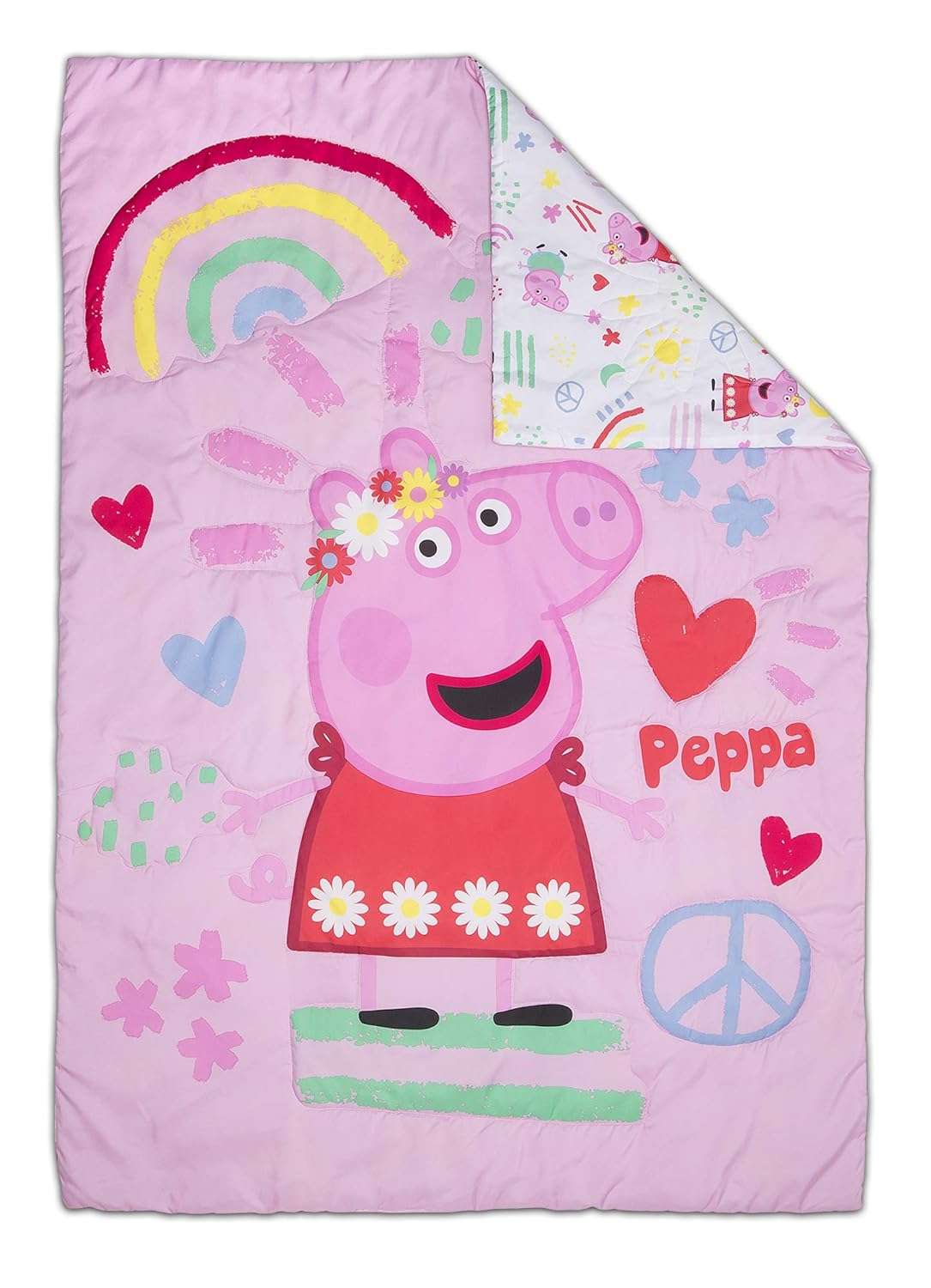 Peppa Pig - Be Nice & Kind 4 Pc Toddler Bed Set, Pink (Pack of 2) - 3
