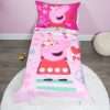 Peppa Pig Be Nice & Kind 4 Piece Toddler Bedding Set - Includes Comforter, Sheet Set - Fitted and Top Sheet + Reversible Pillow Case for Girls Bed, Pink - 1