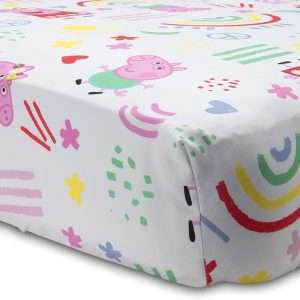 Peppa Pig Be Nice & Kind 4 Piece Toddler Bedding Set - Includes Comforter, Sheet Set - Fitted and Top Sheet + Reversible Pillow Case for Girls Bed, Pink - 4