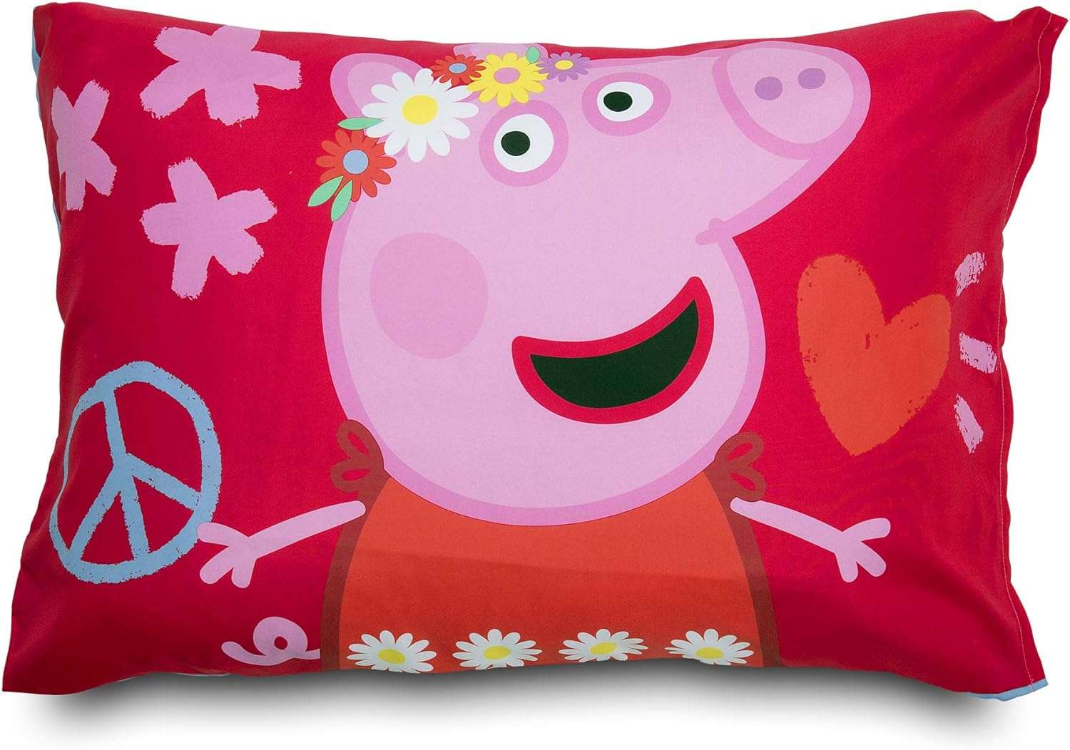 Peppa Pig Be Nice & Kind 4 Piece Toddler Bedding Set - Includes Comforter, Sheet Set - Fitted and Top Sheet + Reversible Pillow Case for Girls Bed, Pink - 5