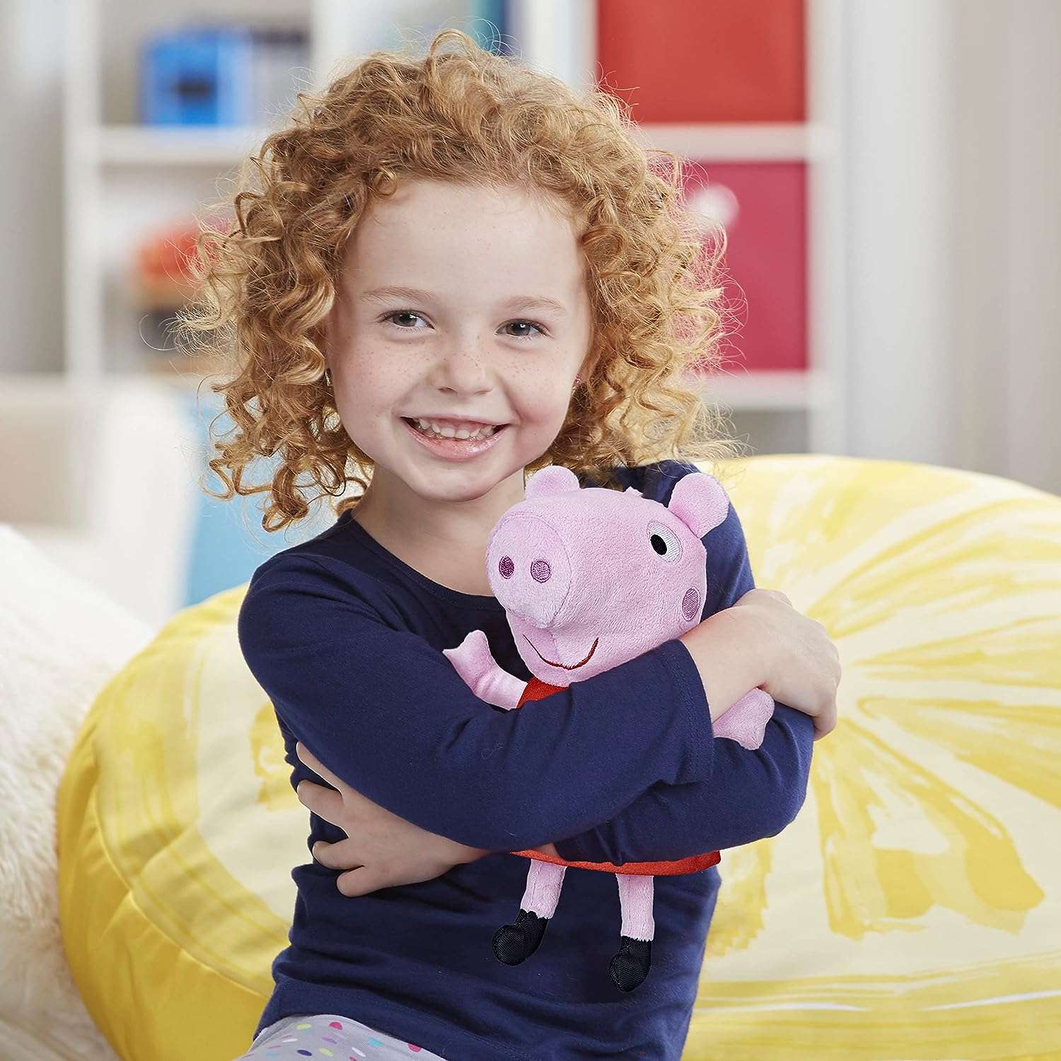 Peppa Pig Giggle 'n Snort Plush Doll, 7.5 Inch, Interactive Stuffed Animal with Sound Effects, Kids Easter Toys, Preschool Gifts, or Basket Stuffers - 3
