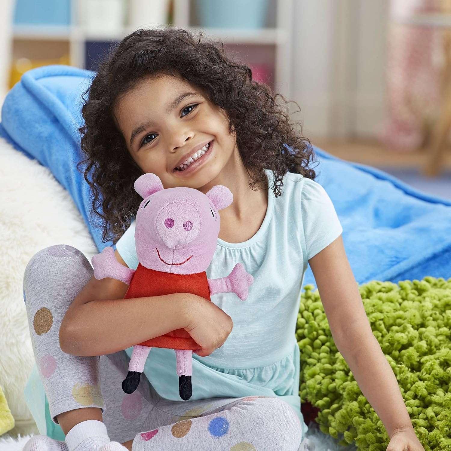 Peppa Pig Giggle 'n Snort Plush Doll, 7.5 Inch, Interactive Stuffed Animal with Sound Effects, Kids Easter Toys, Preschool Gifts, or Basket Stuffers - 5
