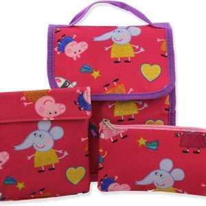 Peppa Pig Girls 5 piece Backpack and Lunch Bag School Set (One Size, Pink-Purple) - 6