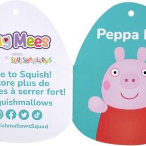 Squishmallows HugMees Original 10-Inch Peppa Pig - Medium-Sized Ultrasoft Official Jazwares Plush - 6