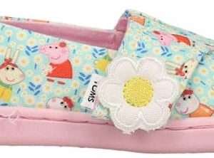 TOMS Kids Girls Peppa X Alpargata Slip On Flats Casual - Blue - 3