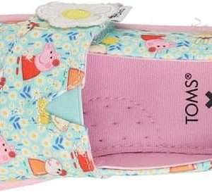 TOMS Kids Girls Peppa X Alpargata Slip On Flats Casual - Blue - 4