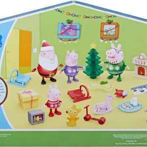 Peppa Pig Advent Calendar with 24 Surprise Toys and Stickers Including 5 Peppa Pig Figures, Preschool Toys for 3 Year Old Girls and Boys and Up - 3