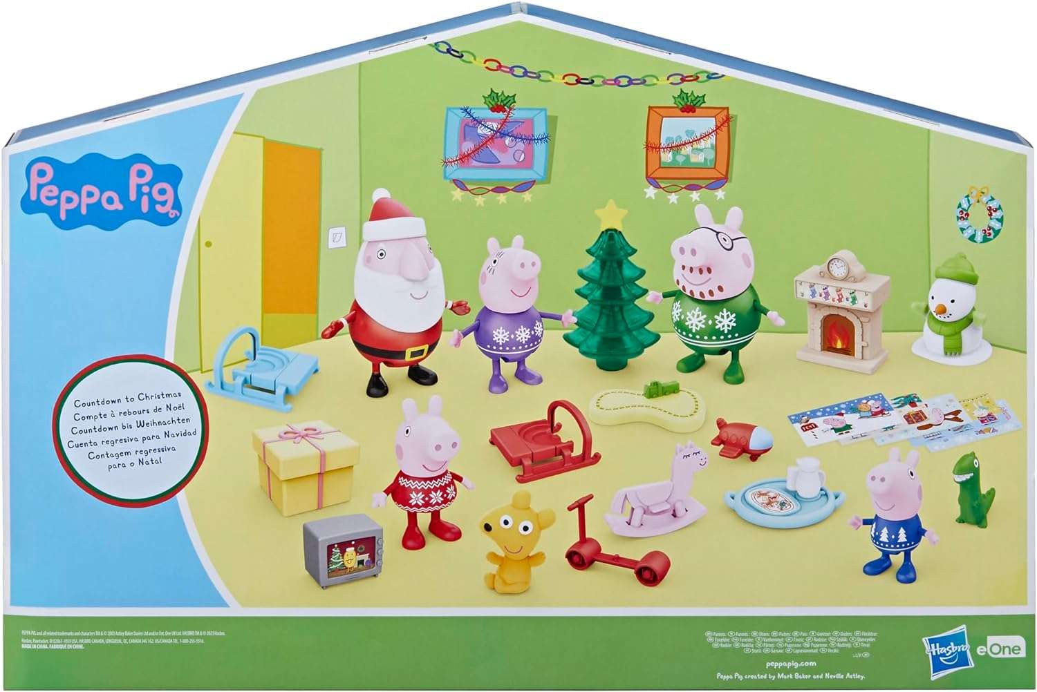 Peppa Pig Advent Calendar with 24 Surprise Toys and Stickers Including 5 Peppa Pig Figures, Preschool Toys for 3 Year Old Girls and Boys and Up - 3