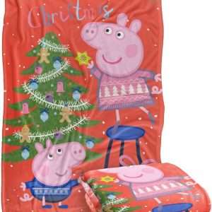 LOGOVISION Peppa Pig Blanket Christmas Fun Kids Silky Touch Blanket, 36 x 58 - 2