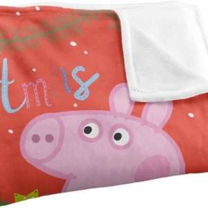 LOGOVISION Peppa Pig Blanket Christmas Fun Kids Silky Touch Blanket, 36 x 58 - 3