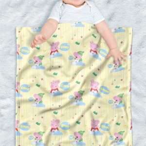 LOGOVISION Peppa Pig Lightweight Baby Blanket, 30X40, Shh Baby's Sleeping Unisex for Infants Girls & Boys - 1