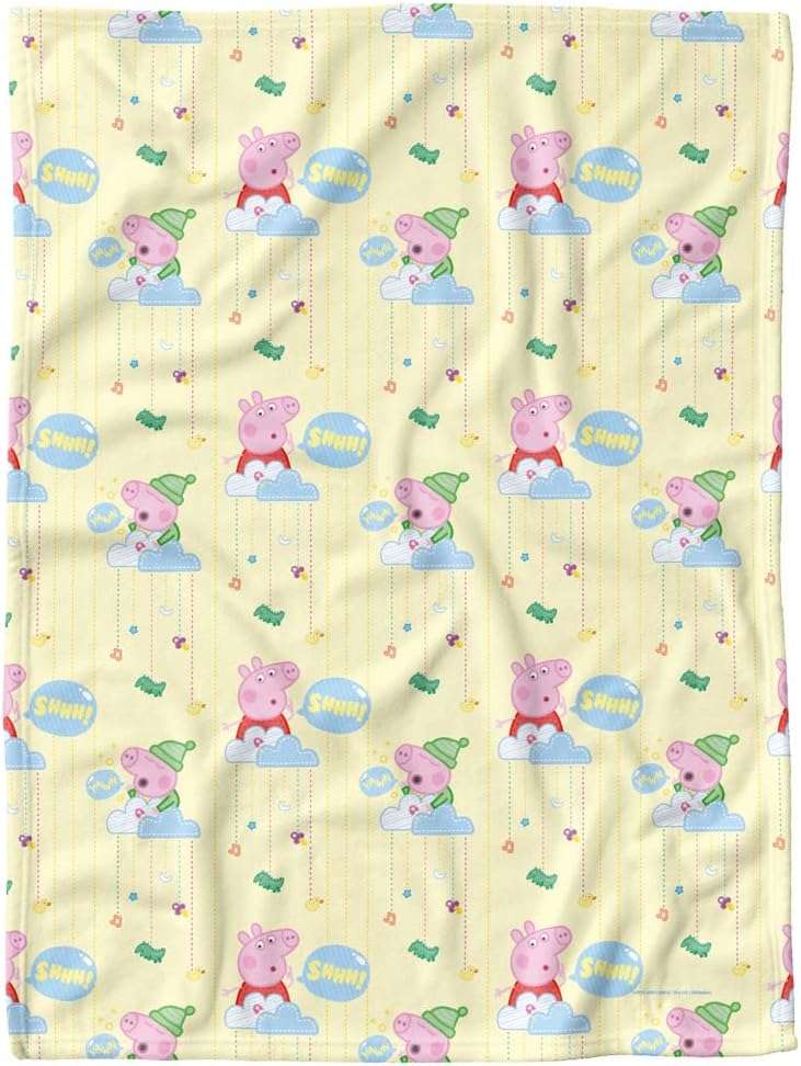 LOGOVISION Peppa Pig Lightweight Baby Blanket, 30X40, Shh Baby's Sleeping Unisex for Infants Girls & Boys - 4