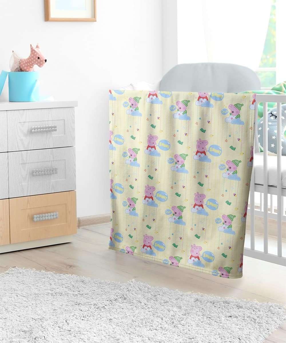 LOGOVISION Peppa Pig Lightweight Baby Blanket, 30X40, Shh Baby's Sleeping Unisex for Infants Girls & Boys - 5