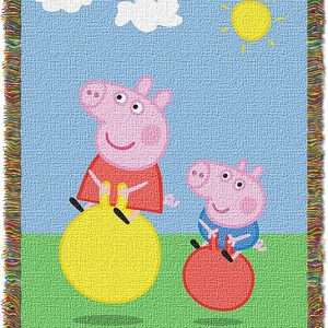 Northwest Peppa Pig, Bounce Woven Tapestry, 48 X 60 Throw Blanket - 1