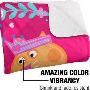 Peppa Pig Blanket, 50x60 Peppa Suzy Candy Friends Silky Touch Sherpa Back Super Soft Throw Blanket - 3