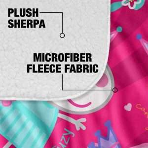 Peppa Pig Blanket, 50x60 Peppa Suzy Candy Friends Silky Touch Sherpa Back Super Soft Throw Blanket - 4