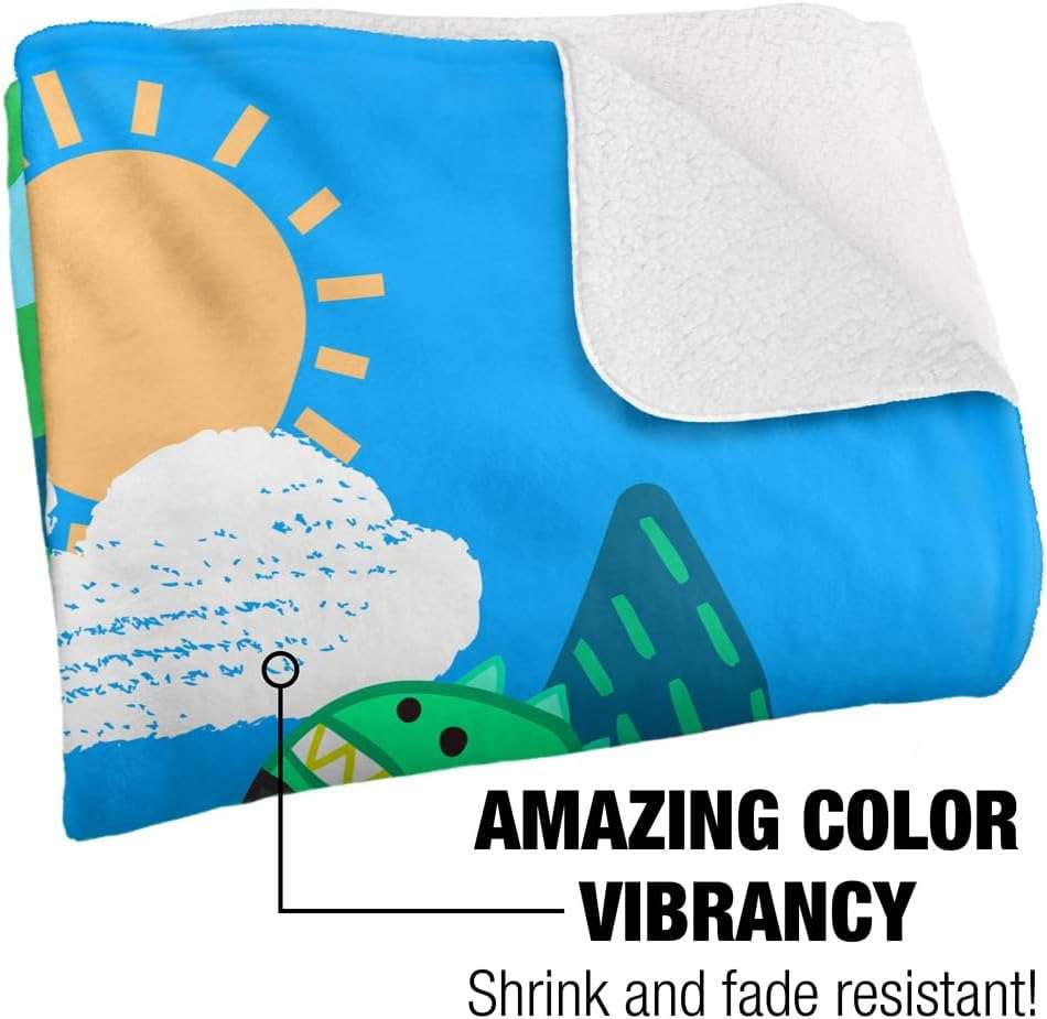 Peppa Pig Blanket, 50x60 World is an Adventure Peppa and George Silky Touch Sherpa Back Super Soft Throw Blanket - 3