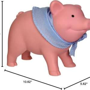 Schylling Rubber Piggy Bank Pink, 1 EA - 4