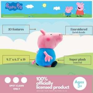 Franco Peppa Pig George Bedding Super Soft Plush Cuddle Pillow Buddy, (Officially Licensed Product) - 3
