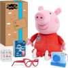 Peppa Pig 13.5-Inch Tourist Peppa Pig Plushie Stuffed Animal, Pig, Light Up Camera, Kids Toys for Ages 3 Up, Amazon Exclusive by Just Play - 1