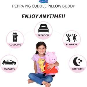 Peppa Pig Kids Bedding Super Soft Plush Cuddle Pillow Buddy, One Size, By Franco - 3
