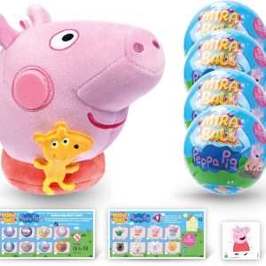 Peppa Pig Mystery Expandable Maxi Plush to UNbox, Collectible Squishy and Soft Plush with 4 Surprise, Limited Edition, Great Toy Gift, Trendy for Kids Aged 3+ - 1