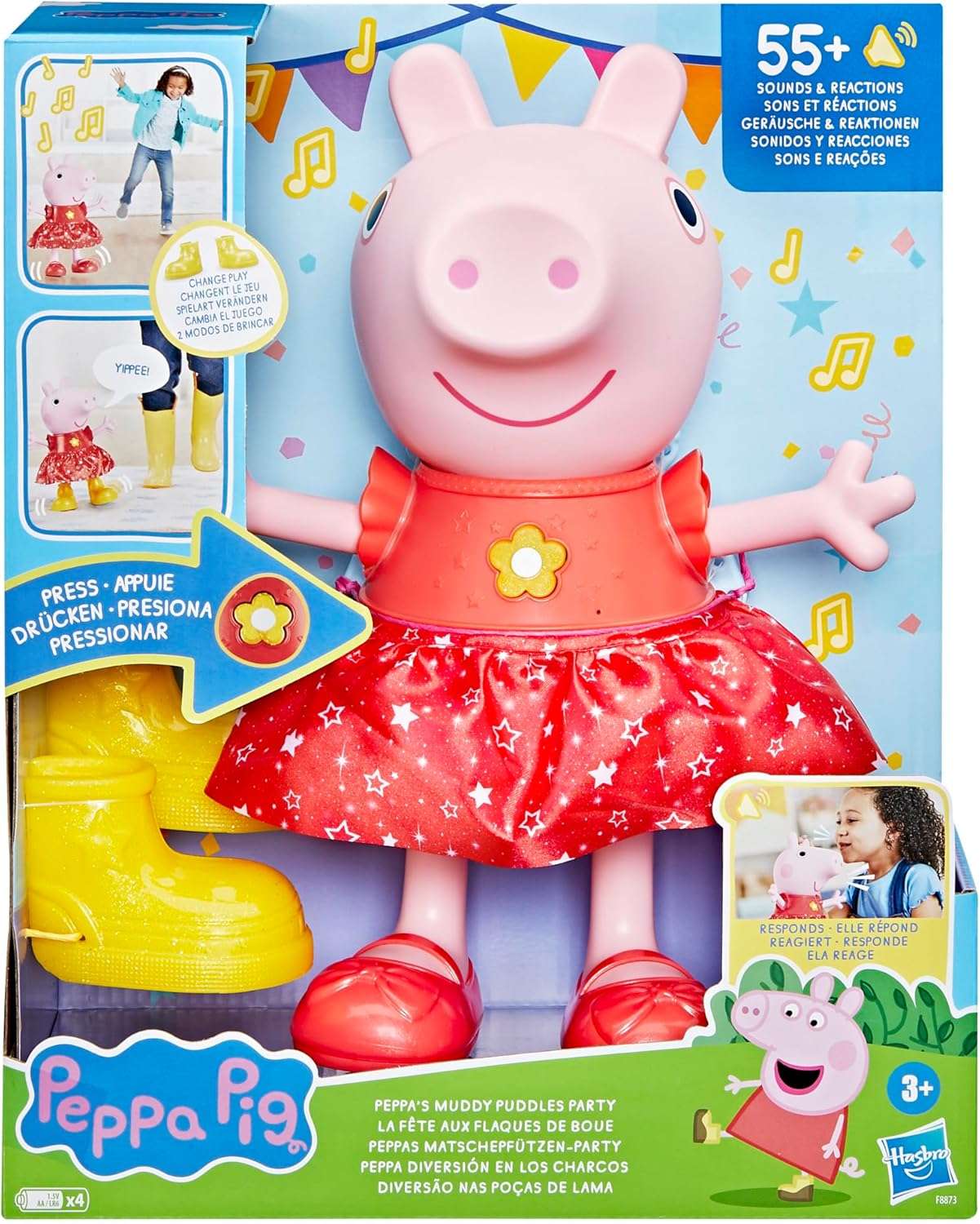 Peppa Pig Peppa’s Muddy Puddles Party Singing and Dancing Doll, Interactive Electronic Preschool Toys for Girls and Boys, Ages 3+ - 2
