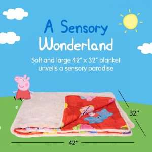 Peppa Pig Plush Blankie Bestie - Stuffed Animal with Soft Blanket - Baby Essentials - Ultra Soft, Sensory Fabric - Machine Washable - Newborn Blanket - Pink - 3