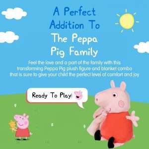 Peppa Pig Plush Blankie Bestie - Stuffed Animal with Soft Blanket - Baby Essentials - Ultra Soft, Sensory Fabric - Machine Washable - Newborn Blanket - Pink - 4