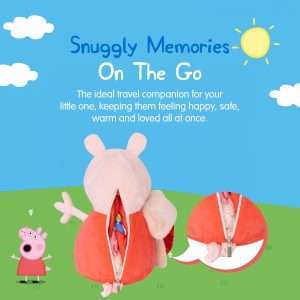 Peppa Pig Plush Blankie Bestie - Stuffed Animal with Soft Blanket - Baby Essentials - Ultra Soft, Sensory Fabric - Machine Washable - Newborn Blanket - Pink - 5