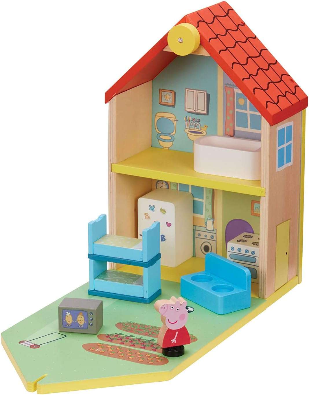 Peppa Pig Wooden Family Home, Sustainable FSC Certified Wooden Toy, Preschool Toy, Imaginative Play, Gift for 2-5 Year Old - 1