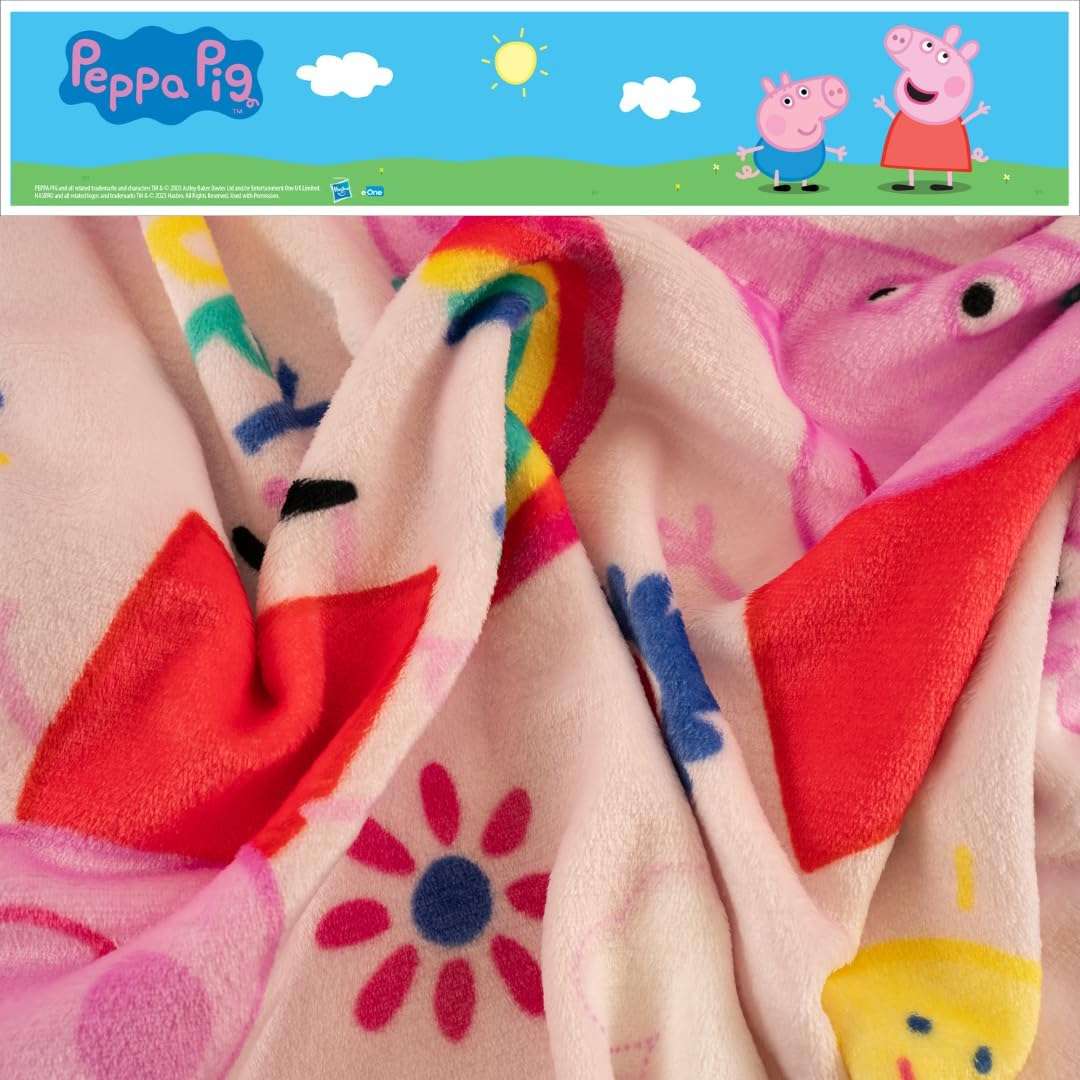 Franco Peppa Pig Kids Bedding Super Soft Cozy Silk Touch Throw, 40 in x 50 in, (Officially Licensed Product) - 4
