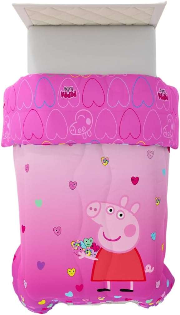 Franco Peppa Pig Kids Bedding Super Soft Microfiber Reversible Comforter, Twin, (Officially Licensed Product) - 1