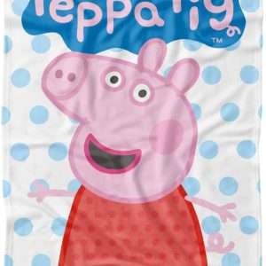 LOGOVISION Peppa Pig Blanket, 36x58 Peppa and Logo Fleece Blanket - 1
