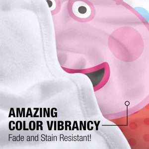 LOGOVISION Peppa Pig Blanket, 36x58 Peppa and Logo Fleece Blanket - 2