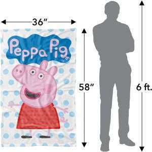 LOGOVISION Peppa Pig Blanket, 36x58 Peppa and Logo Fleece Blanket - 4