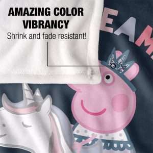 LOGOVISION Peppa Pig Little Dreamer Kids Silky Touch Blanket, 36 x 58 - 4