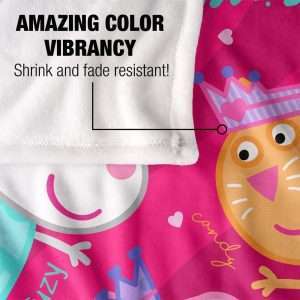 LOGOVISION Peppa Pig Peppa Suzy Candy Friends Kids Silky Touch Blanket, 36 x 58 - 4