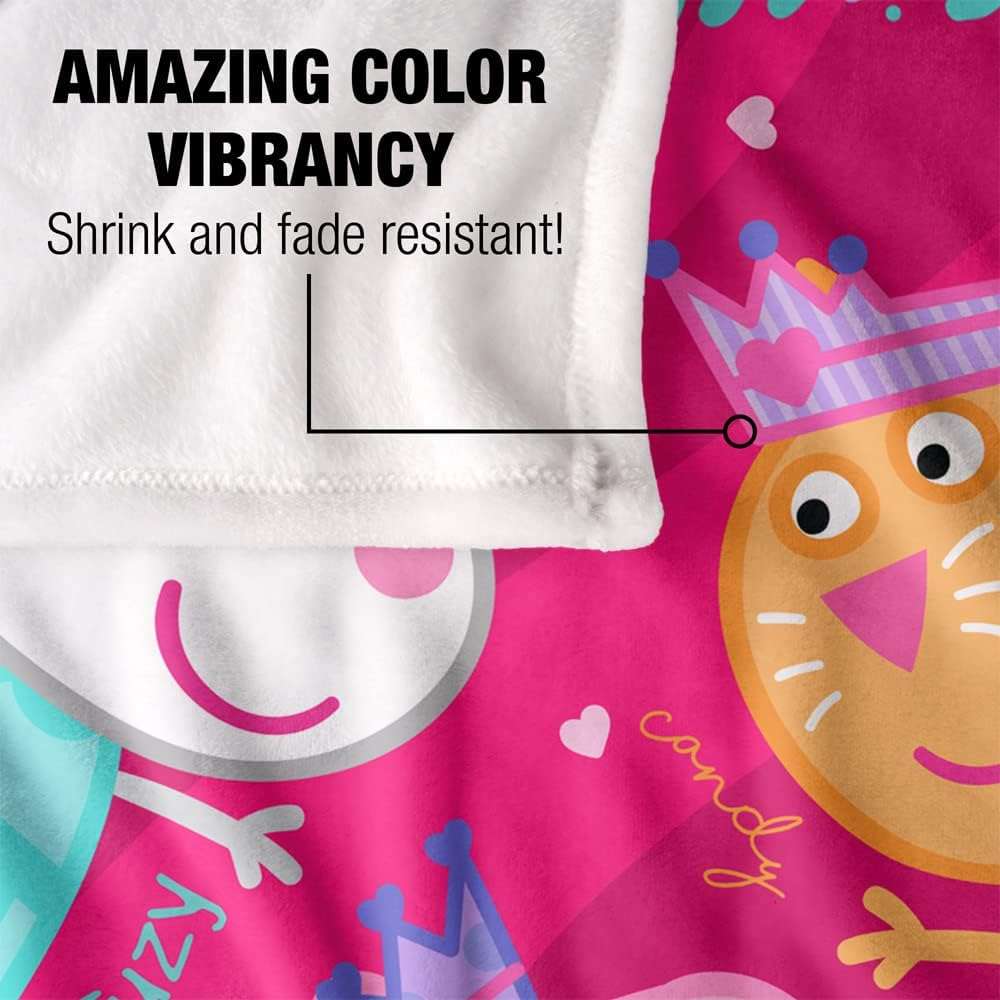 LOGOVISION Peppa Pig Peppa Suzy Candy Friends Kids Silky Touch Blanket, 36 x 58 - 4
