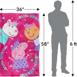 LOGOVISION Peppa Pig Peppa Suzy Candy Friends Kids Silky Touch Blanket, 36 x 58 - 5