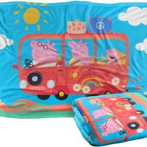 LOGOVISION Peppa Pig Road Trip with The Family Kids Silky Touch Blanket, 36 x 58 - 2
