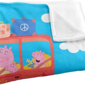 LOGOVISION Peppa Pig Road Trip with The Family Kids Silky Touch Blanket, 36 x 58 - 3