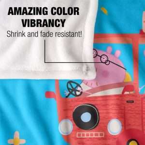 LOGOVISION Peppa Pig Road Trip with The Family Kids Silky Touch Blanket, 36 x 58 - 4