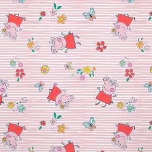 NoJo Peppa Pig 2 Piece Toddler Sheet Set Fitted Bottom Sheet and Reversible Pillowcase, Pink and White - 6