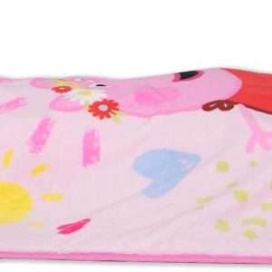NoJo Peppa Pig I'm so Happy Toddler Nap Mat - Includes Attached Pillow and Fleece Blanket - 5